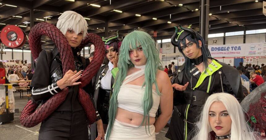 Cosplayeurs Tokyo Ghoul à Animasia 2026 au Parc des Expositions de Bordeaux