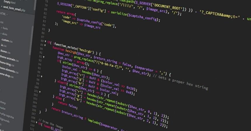 Écran d'ordinateur affichant du code PHP